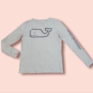 Vinyard Vines Logo White Longsleeve Whale
